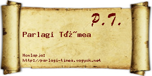 Parlagi Tímea névjegykártya
