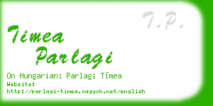 timea parlagi business card